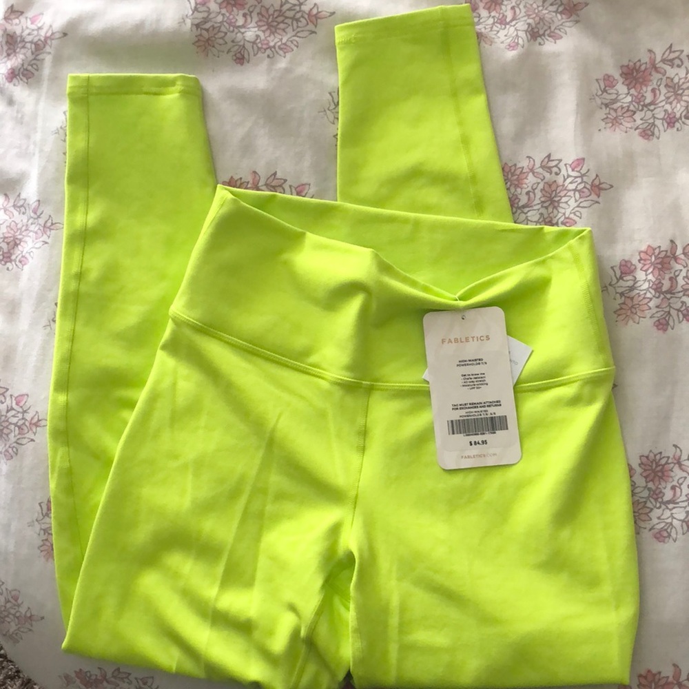Fabletics Powerhold 7/8 Neon Leggings